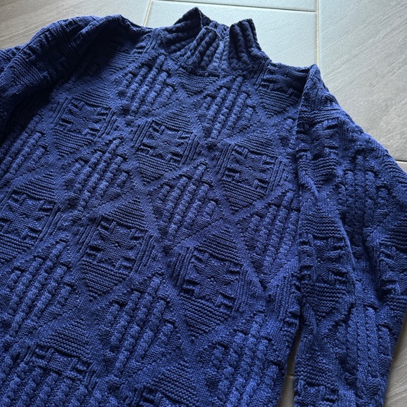 GAP Mock Neck Sweater in Deep Blue - Picture 2 of 5